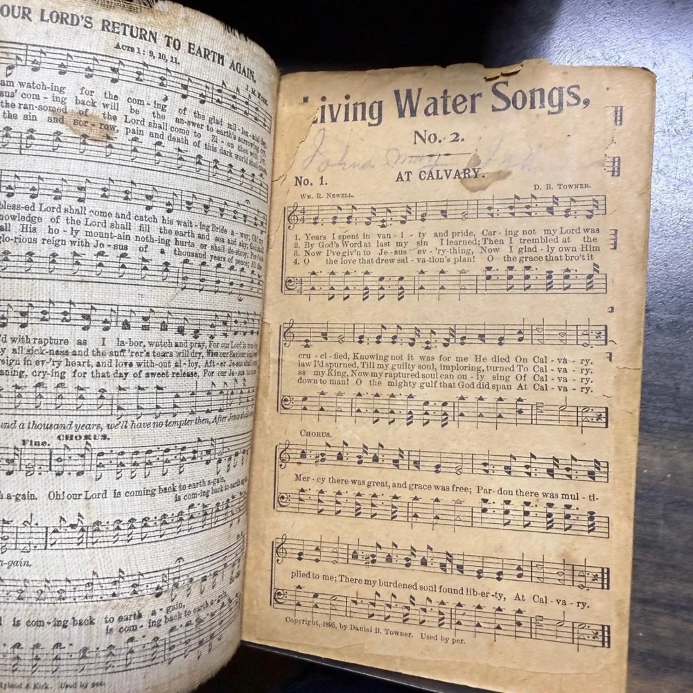 Living Water Songs No 2 Hymnal Religious Music Book Mr John T Benson Pentecostal